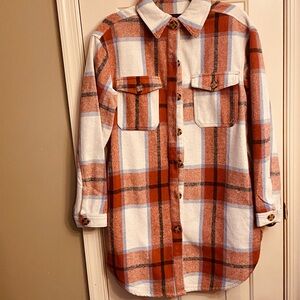 Plaid Button-Up Women's Jacket